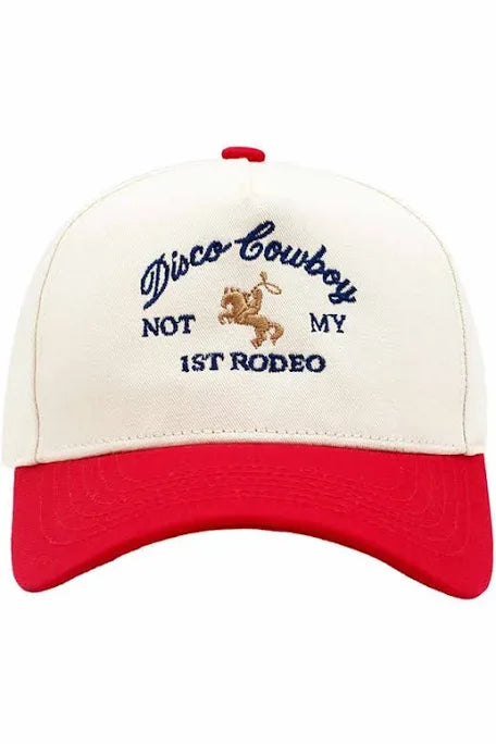 Disco Cowboy Embroidered Five Panel Canvas Baseball Cap