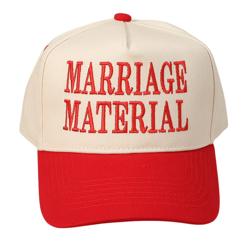 Marriage Material Embroidered Baseball Cap
