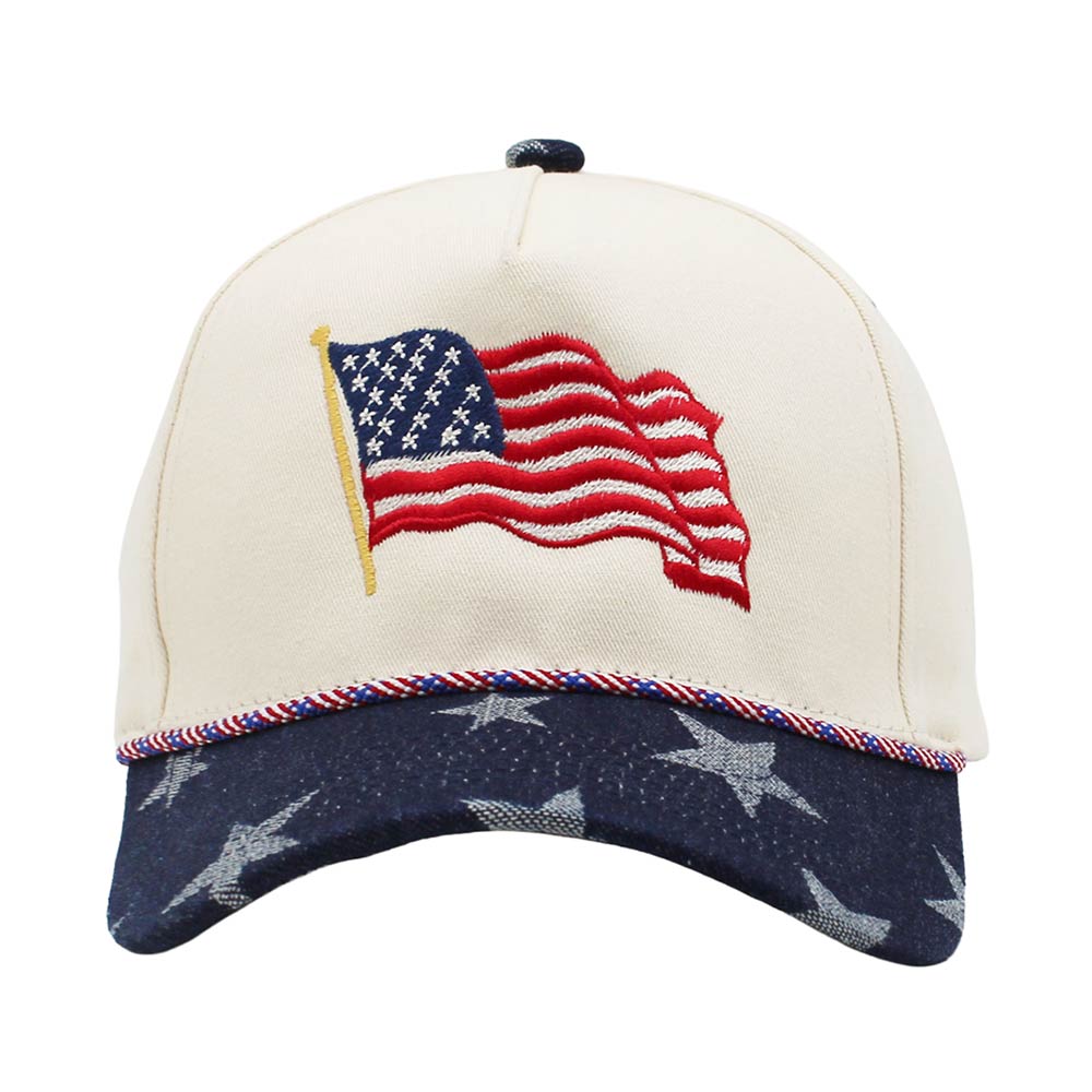 American USA Flag Embroidered Patriotic Star Baseball Cap