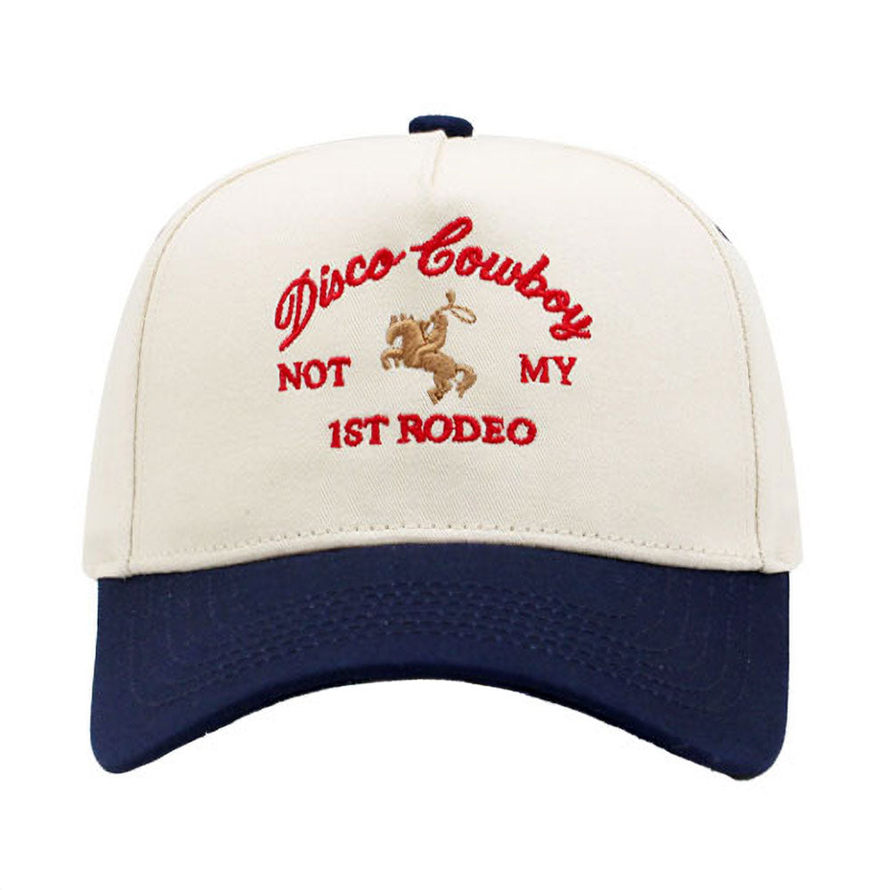 Disco Cowboy Embroidered Five Panel Canvas Baseball Cap