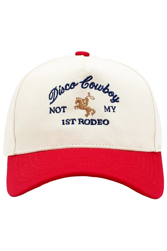 Disco Cowboy Embroidered Five Panel Canvas Baseball Cap